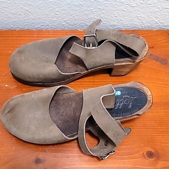 LOTTAS FROM STOCKHOLM WOMEN'S HIGHWOOD MARY JANE LEATHER CLOG SIZE 39 USA 8.5 - Picture 5 of 9